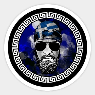 Greek Biker Sticker